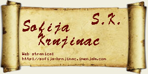 Sofija Krnjinac vizit kartica